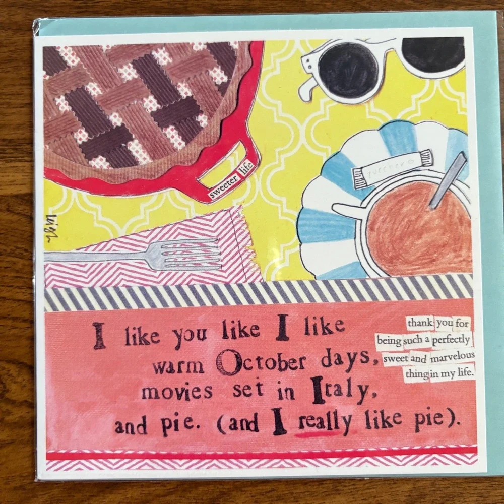 2 BFF Best Friends Friendship Greeting Cards Pie Carbs Pretty Silly Shenanigans‎